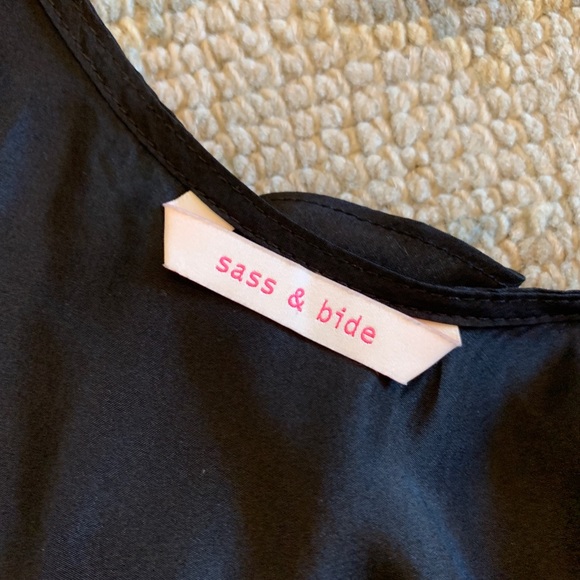 Sass and Bide black mini dress with ruffle back 6 - Picture 4 of 6